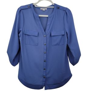 41 Hawthorn Blue Button Shirt Size XSmall